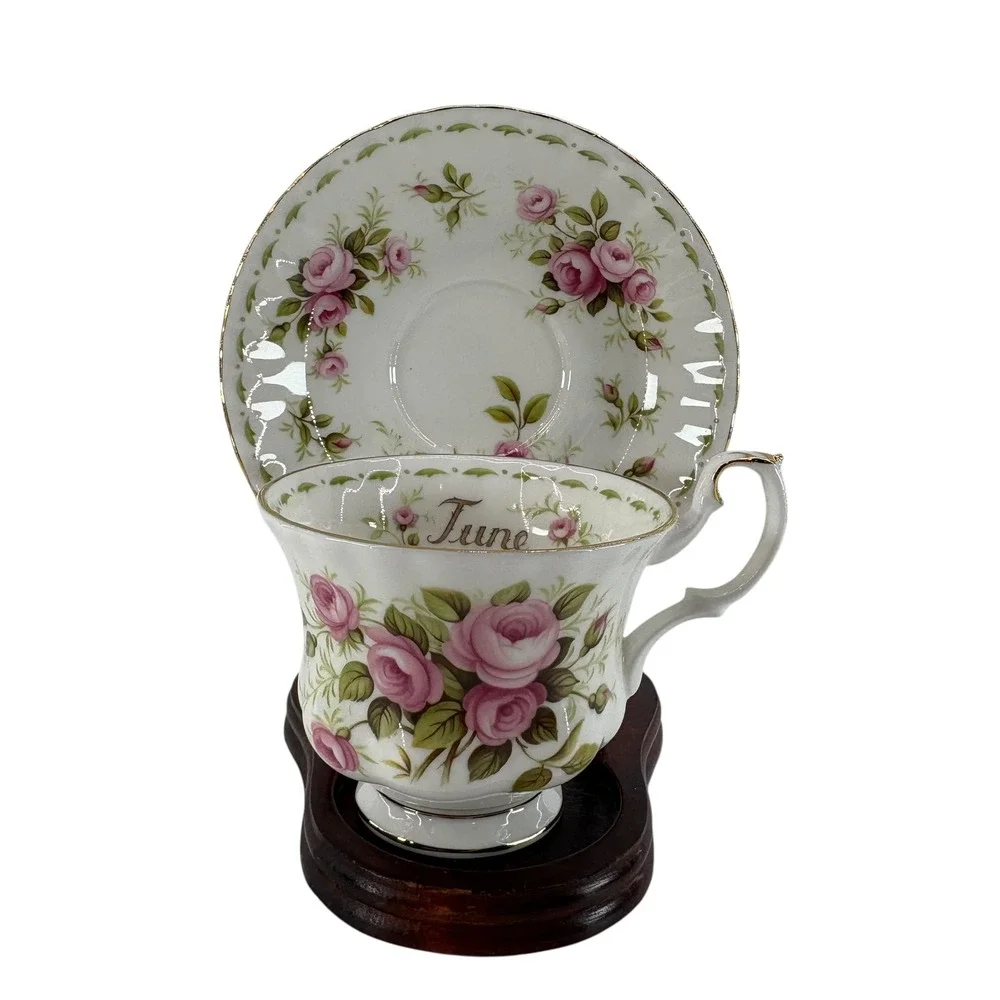 Royal‎ Albert Bone China Tea Saucer Flower of the Month Series June England 1970
